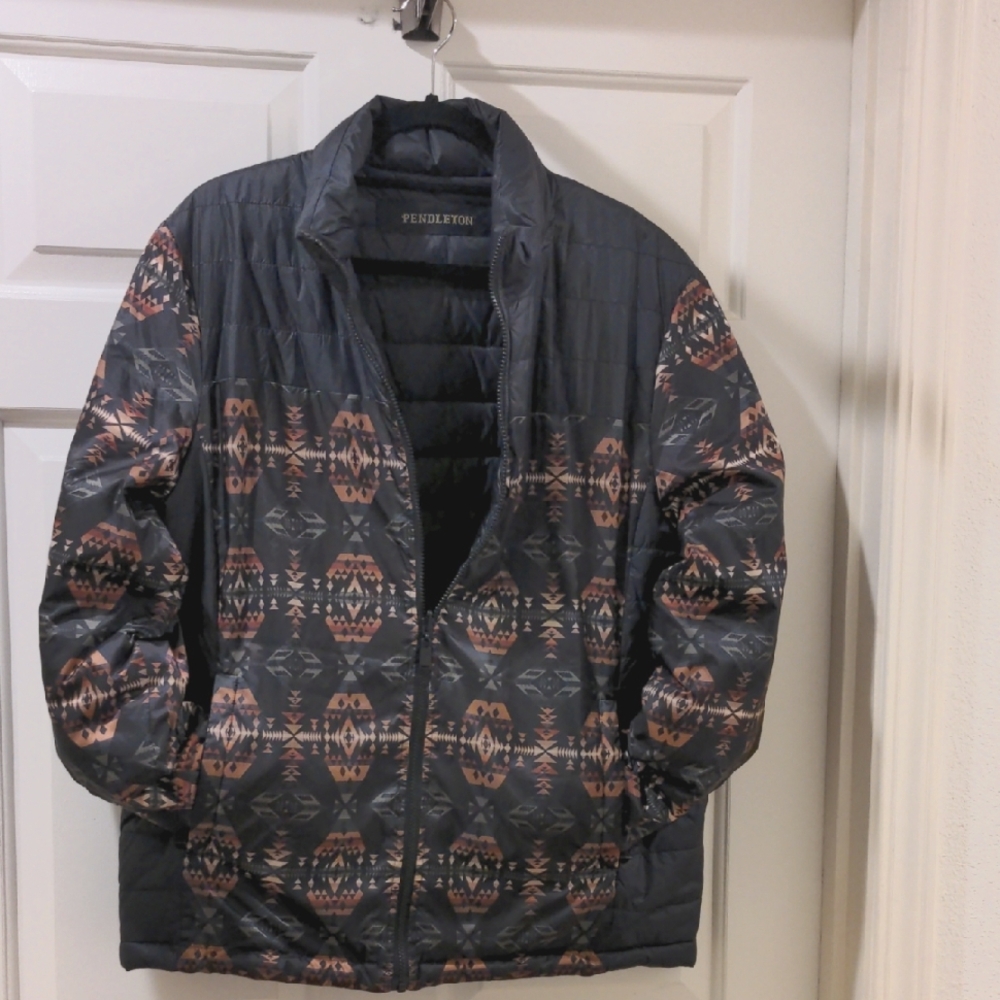 Pendleton Men's Black Patterned Jacket, Large - image 1